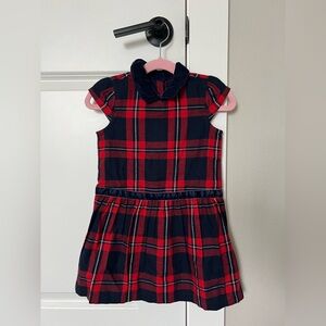 Janie and Jack Navy and Red Plaid Dress